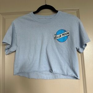 Cropped Blue Moon t shirt
